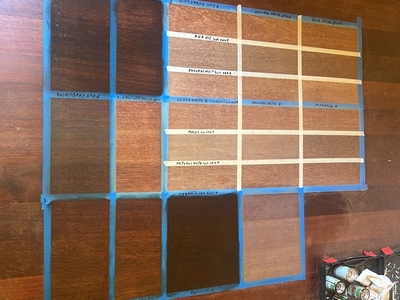 Сколько выкрасов нужно, чтобы подобрать цвет паркета?